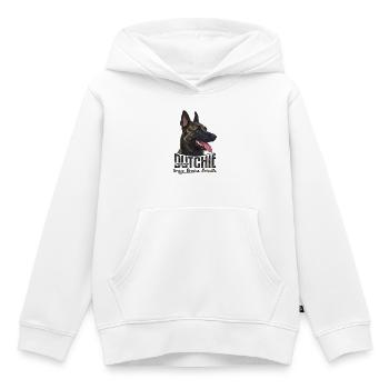 Dutchie - Holländischer Schäferhund - Kinder Premium Organic Hoodie - Weiß - Vorne - AI Model Kid Female (0cm)
