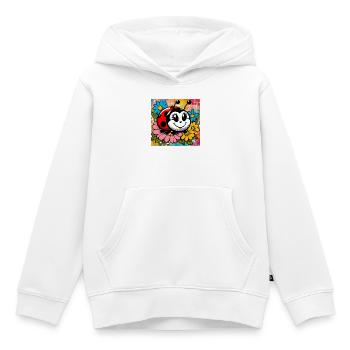 coccinelle - Sweat Premium à capuche enfant bio - blanc - Devant - AI Model Kid Female (0cm)