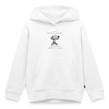 Contains Wolfhound Hair Irischer Wolfshund  - Kinder Premium Organic Hoodie - Weiß - Vorne - AI Model Kid Female (0cm)