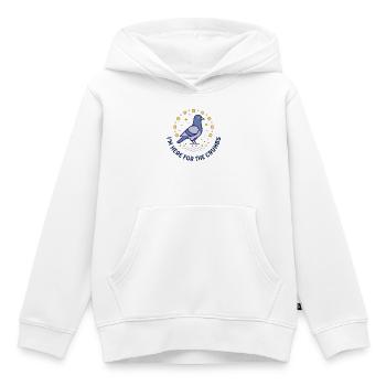 Chasseur de biscuits aux pigeons - Sweat Premium à capuche enfant bio - blanc - Devant - AI Model Kid Female (0cm)