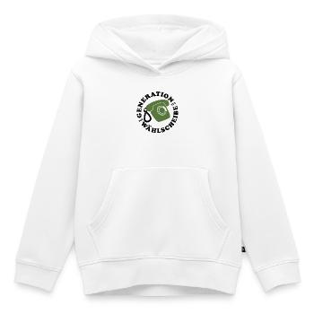 Generation Landline Telephone - Kids Premium Organic Hoodie - white - Front - AI Model Kid Female (0cm)