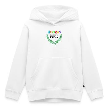 Hurra, ich gehe in die Vorschule - Kinder Premium Organic Hoodie - Weiß - Vorne - AI Model Kid Female (0cm)