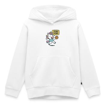 Einhorn Handball Tor Tor, Jubelkind Motiv - Kinder Premium Organic Hoodie - Weiß - Vorne - AI Model Kid Female (0cm)