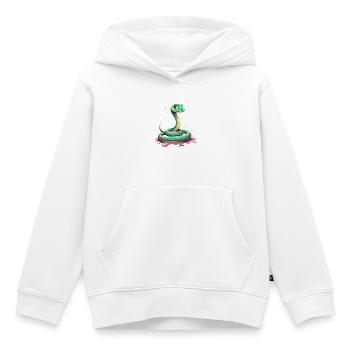 Tealschlange mit Farbspritzern - Kinder Premium Organic Hoodie - Weiß - Vorne - AI Model Kid Female (0cm)