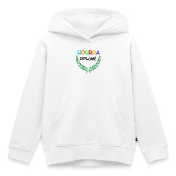 ourra diplôme - Kinder Premium Organic Hoodie - Weiß - Vorne - AI Model Kid Female (0cm)