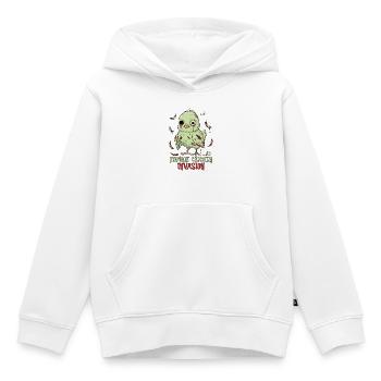 Invasion du poulet zombie - Sweat Premium à capuche enfant bio - blanc - Devant - AI Model Kid Female (0cm)