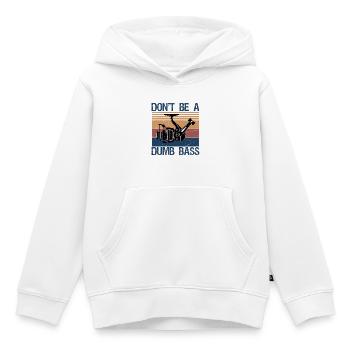 Fishing Don't Be Dumb Bass Fish Dad Funny - Kids Premium Organic Hoodie - white - Front - AI Model Kid Female (0cm)