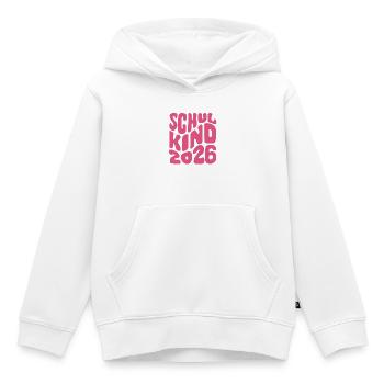 Enfant scolaire 2026 - Inscription scolaire - Première année - Sweat Premium à capuche enfant bio - blanc - Devant - AI Model Kid Female (0cm)