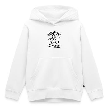 Nur noch eine Kurve lustige Berg und Alpen Sprüche - Kinder Premium Organic Hoodie - Weiß - Vorne - AI Model Kid Female (0cm)