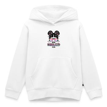 Schoolchild Rainbow Eyes Glow - Kids Premium Organic Hoodie - white - Front - AI Model Kid Female (0cm)