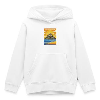 Mont Saint-Michel Plakat - Kinder Premium Organic Hoodie - Weiß - Vorne - AI Model Kid Female (0cm)