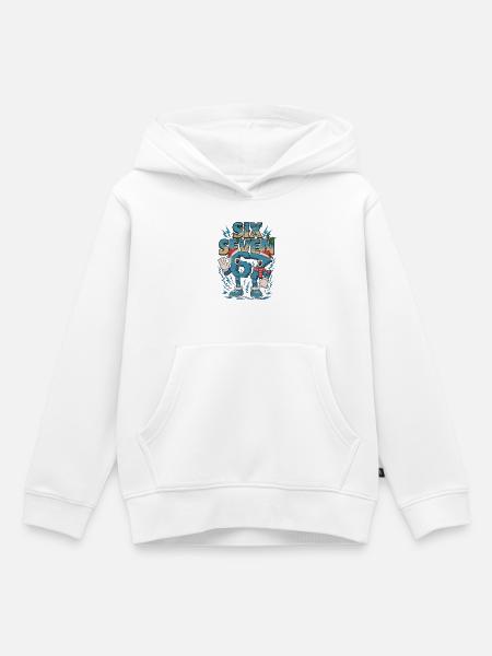 Six Seven 6 7 Italian Brainrot Christmas 67 Shirt - Premium børne hættetrøje økologisk - hvid