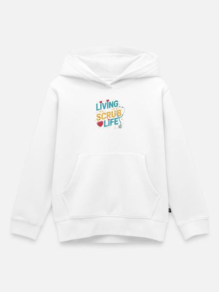 Leben im Scrub-Leben - Kinder Premium Organic Hoodie - Weiß