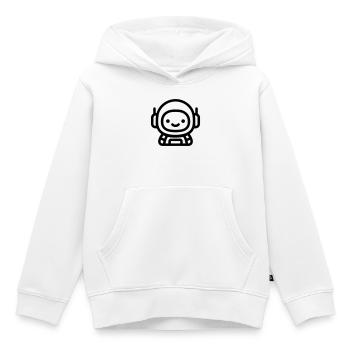 astronaute - Sweat Premium à capuche enfant bio - blanc - Devant - AI Model Kid Female (0cm)