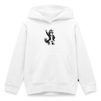 Rock, Rocker, Musique rock, Heavy metal, Rock Hand - Sweat Premium à capuche enfant bio - blanc - Devant - AI Model Kid Female (0cm)
