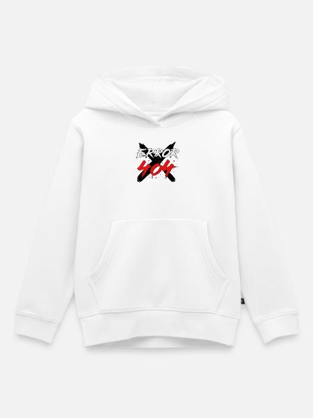 404-Fehler-Glitch-Zeichen - Kinder Premium Organic Hoodie - Weiß