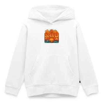 Croix Rédempte Bible Rétro Foi chrétienne Jésus - Sweat Premium à capuche enfant bio - blanc - Devant - AI Model Kid Female (0cm)