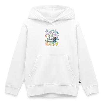 NYC Birthday Trip - Kids Premium Organic Hoodie - white - Front - AI Model Kid Female (0cm)
