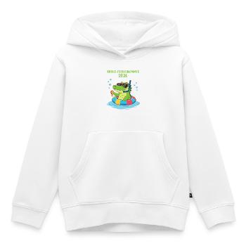 Kroko-Freischwimmer 2026 – Seepferdchen bestanden - Kinder Premium Organic Hoodie - Weiß - Vorne - AI Model Kid Female (0cm)