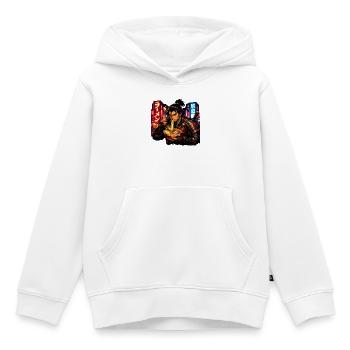 Neon Cyber Samurai Ramen - Kinder Premium Organic Hoodie - Weiß - Vorne - AI Model Kid Female (0cm)
