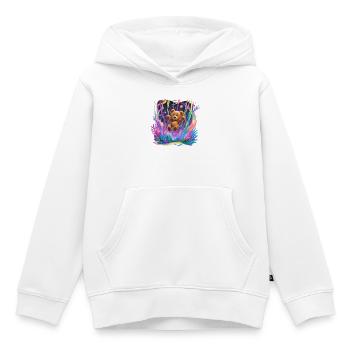 Neonwald-Teddybär auf Schaukel - Kinder Premium Organic Hoodie - Weiß - Vorne - AI Model Kid Female (0cm)