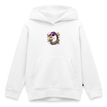 Mardi Gras Goose - Kids Premium Organic Hoodie - white - Front - AI Model Kid Female (0cm)