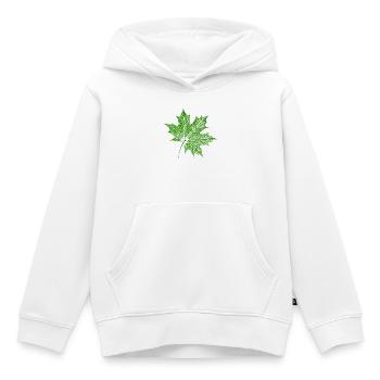 Blatt Ahorn / Ahornblatt - Kinder Premium Organic Hoodie - Weiß - Vorne - AI Model Kid Female (0cm)