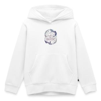 Sorcellerie alimentée par la sorcellerie au clair de lune Astrologie - Sweat Premium à capuche enfant bio - blanc - Devant - AI Model Kid Female (0cm)