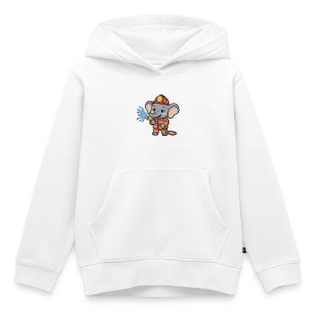 Éclaboussure de tuyau d’éléphant des pompiers - Sweat Premium à capuche enfant bio - blanc - Devant - AI Model Kid Female (0cm)