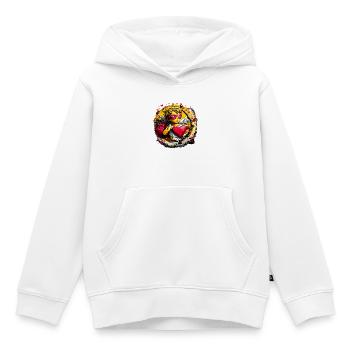Cupid Graffiti Herzbogen - Kinder Premium Organic Hoodie - Weiß - Vorne - AI Model Kid Female (0cm)