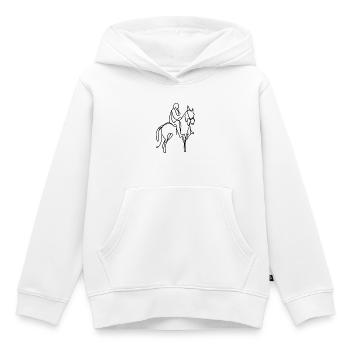 Tab Drawing - Kids Premium Organic Hoodie - white - Front - AI Model Kid Female (0cm)