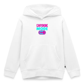 Canyoning Mode ON – Schalter auf Adrenalin - Kinder Premium Organic Hoodie - Weiß - Vorne - AI Model Kid Female (0cm)