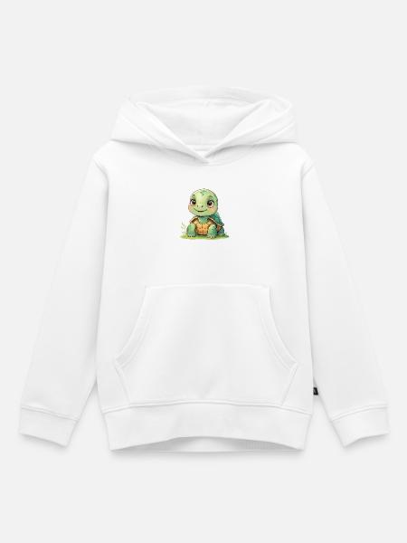 Kuschelturtle Sonnenschein - Kinder Premium Organic Hoodie - Weiß