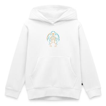 Mecha Gamer, Viseur de Jeu - Sweat Premium à capuche enfant bio - blanc - Devant - AI Model Kid Female (0cm)