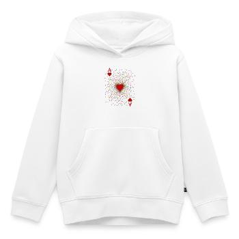 Herz As Konfetti Kostüm | Karneval Verkleidung - Kinder Premium Organic Hoodie - Weiß - Vorne - AI Model Kid Female (0cm)