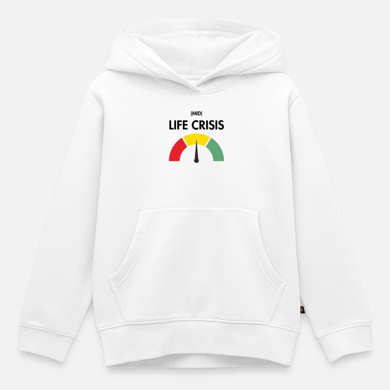 Crise de la quarantaine - Sweat Premium à capuche enfant bio - blanc