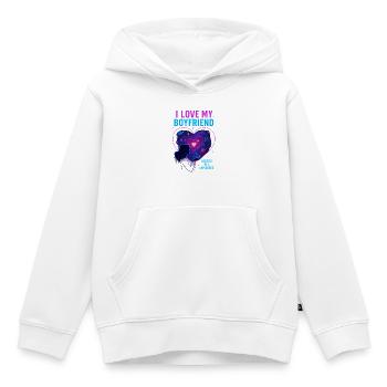 Valentinstag Boyfriend Liebe - Kinder Premium Organic Hoodie - Weiß - Vorne - AI Model Kid Female (0cm)