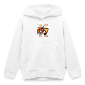 I was 6 Now Im 7 Old basketball 67 birthday shirt - Sweat Premium à capuche enfant bio - blanc - Devant - AI Model Kid Female (0cm)