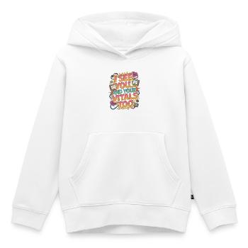 Infirmière en soins intensifs Je vous vois et vos constantes : Réponse rapide - Sweat Premium à capuche enfant bio - blanc - Devant - AI Model Kid Female (0cm)