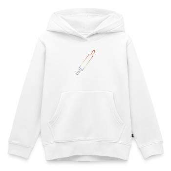 Vintage Nudelholz Skizze - Kinder Premium Organic Hoodie - Weiß - Vorne - AI Model Kid Female (0cm)