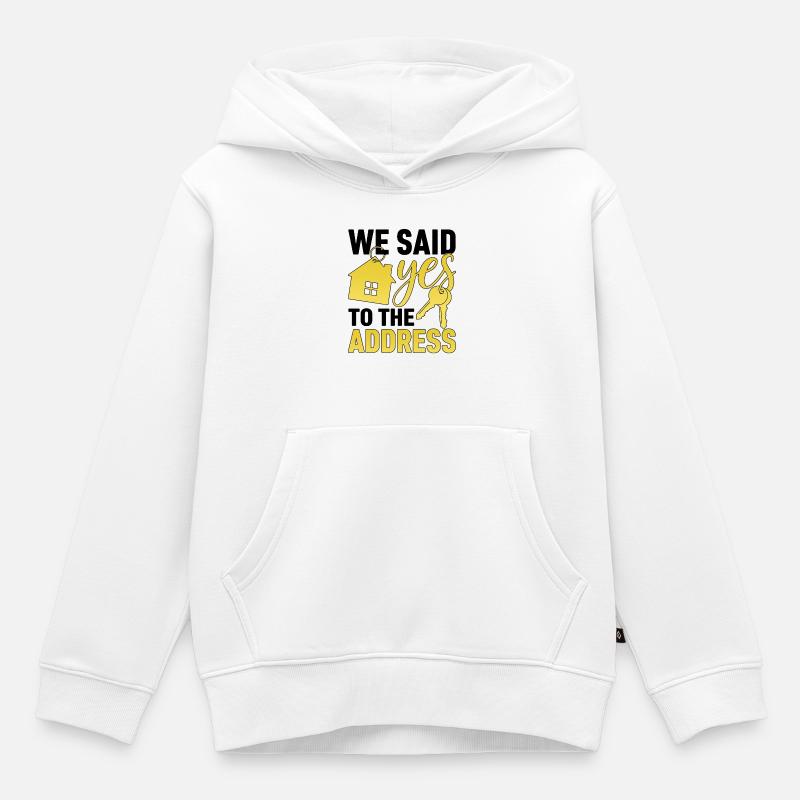 Nous avons accepté l’adresse - Sweat Premium à capuche enfant bio - blanc