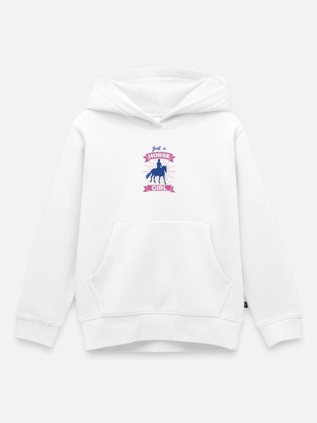Reiterin - Kinder Premium Organic Hoodie - Weiß