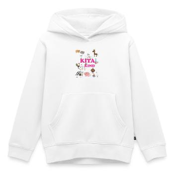 Kita Kind Animal World – Colorful Animals - Kids Premium Organic Hoodie - white - Front - AI Model Kid Female (0cm)