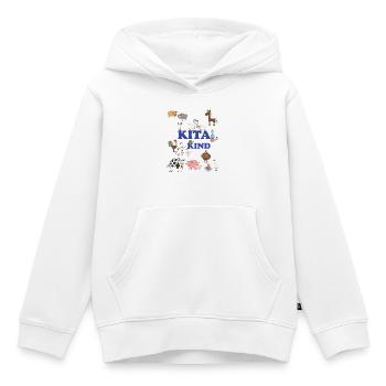 Kita Kind Tierfreunde bunte Tierwelt - Kinder Premium Organic Hoodie - Weiß - Vorne - AI Model Kid Female (0cm)