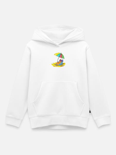 Katzen am Strand  - Kinder Premium Organic Hoodie - Weiß
