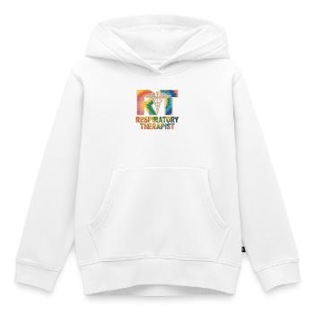 Respiratory Therapist Tie-Dye - Kids Premium Organic Hoodie - white - Front - AI Model Kid Female (0cm)