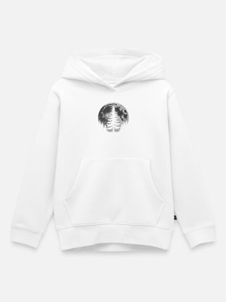 Mondwald Silhouette - Kinder Premium Organic Hoodie - Weiß