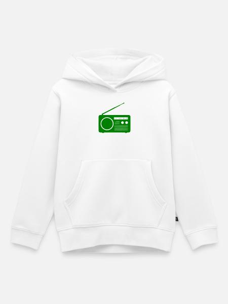Retro-Radio Design - Kinder Premium Organic Hoodie - Weiß