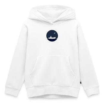 Hooked On Silence Nachtmotiv - Kinder Premium Organic Hoodie - Weiß - Vorne - AI Model Kid Female (0cm)