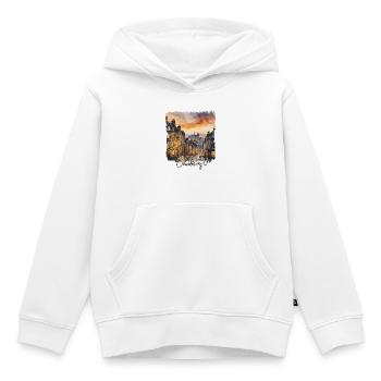 Édimbourg, Écosse, aquarelle d’Édimbourg - Sweat Premium à capuche enfant bio - blanc - Devant - AI Model Kid Female (0cm)
